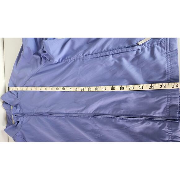 Vtg Adidas Climaproof Long Sleeve Zippered Blue Windbreaker w/ Pockets Women Med - Picture 5 of 13